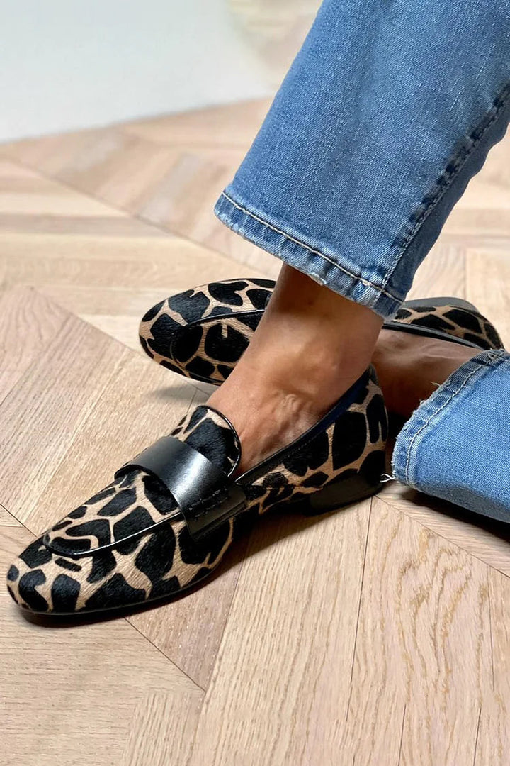 Mahira | Animal Print Loafer With Elegant Detail
