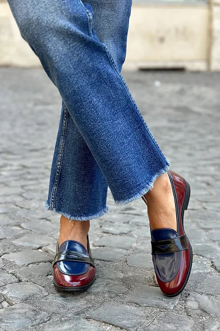 Ola | Shiny Tricolor Loafer