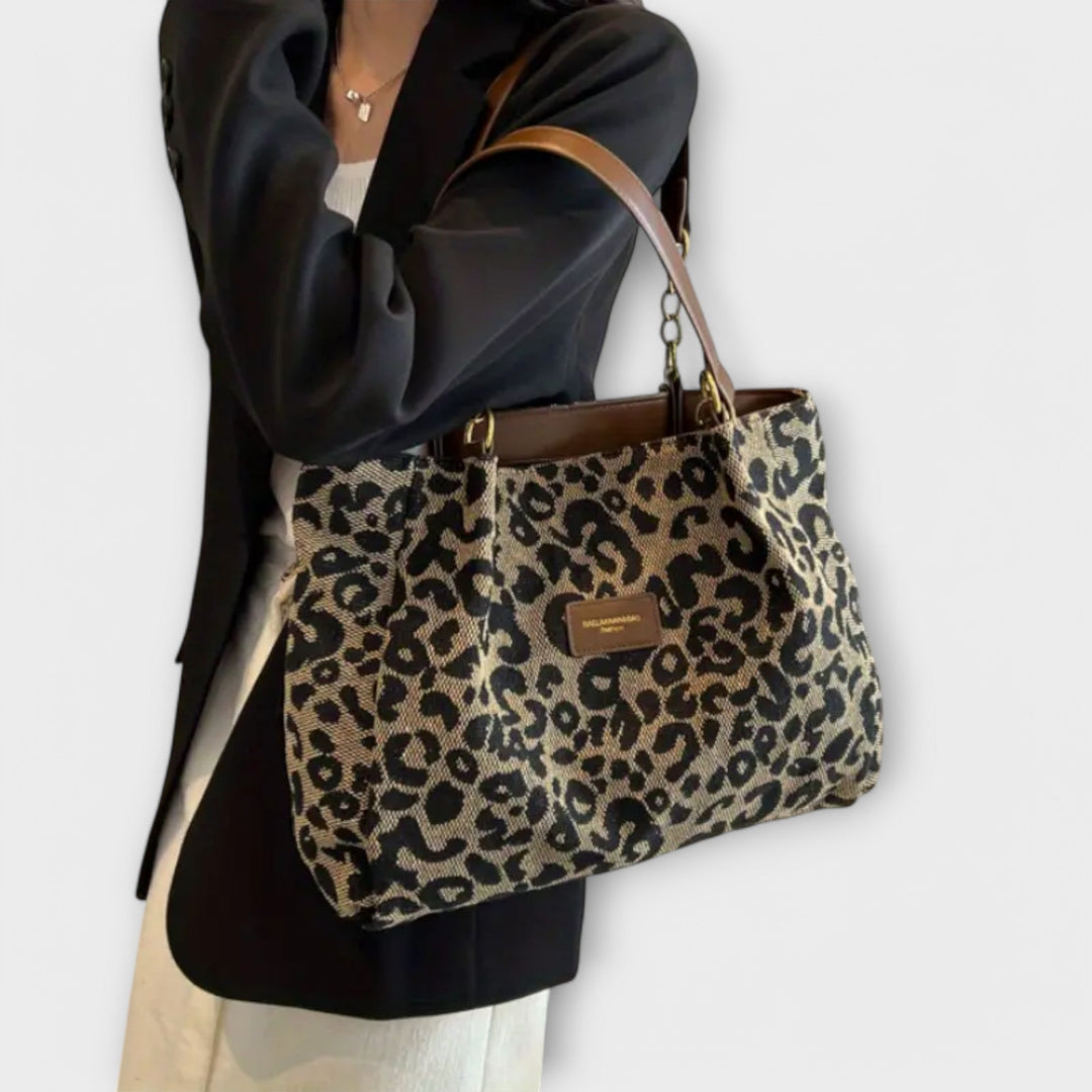 Samira | Leopard Canvas Tote