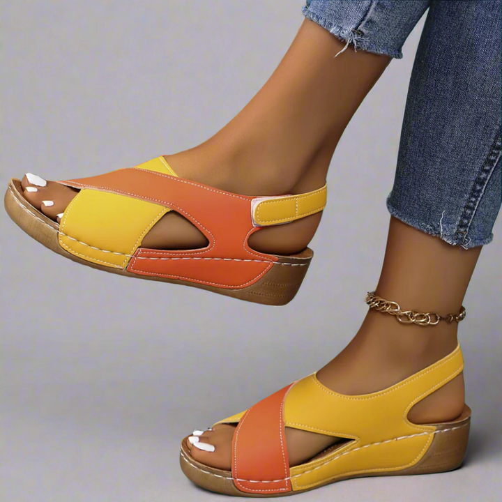 Dalia | Colorblock Slingback Sandals