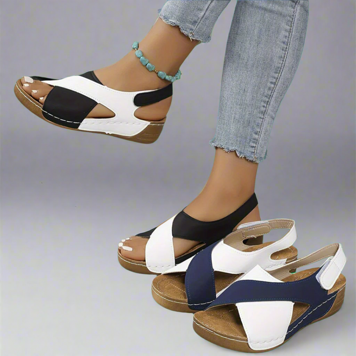 Dalia | Colorblock Slingback Sandals
