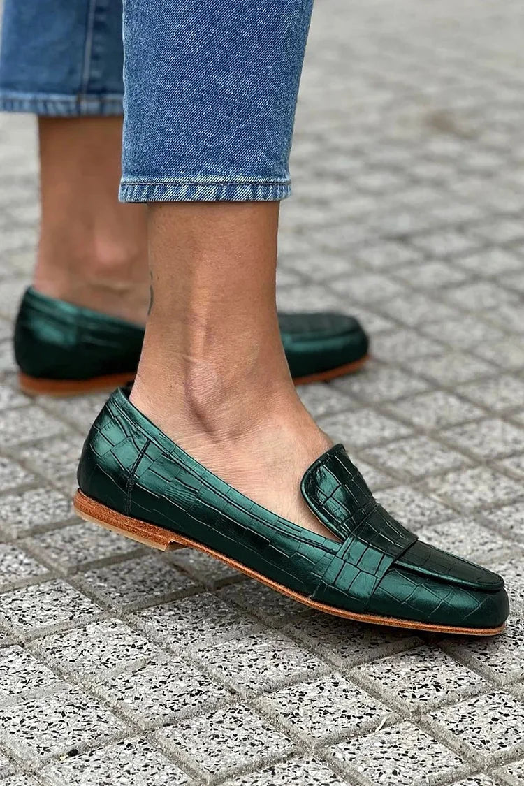 Salsabill | Crocodile Effect Loafer