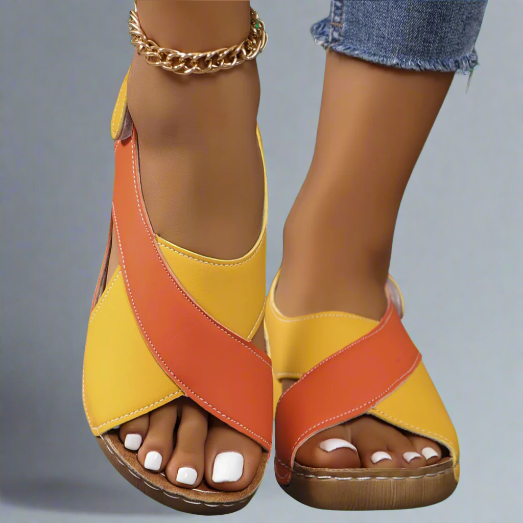 Dalia | Colorblock Slingback Sandals