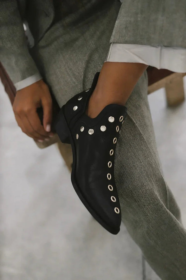 Sumaya | Pointed Studded Ankle Boot