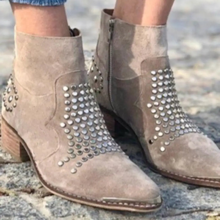 Rafeef | Ankle Boots With Studs
