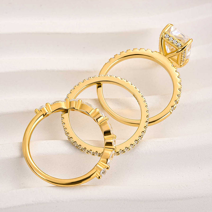 Radiant Stack | 3-Piece Gold Ring Set
