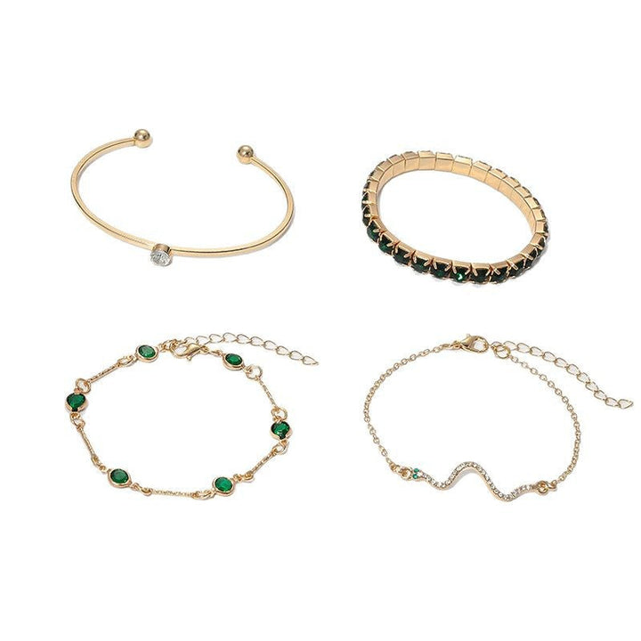 Verdant Luxe | Gold Bracelet Set