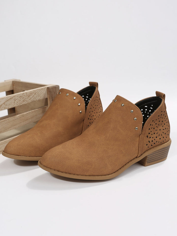 Mariam | Low Cut Perforated Ankle Boot