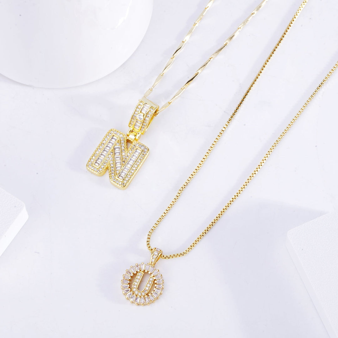 Initial Spark | Gold Letter Necklace Set