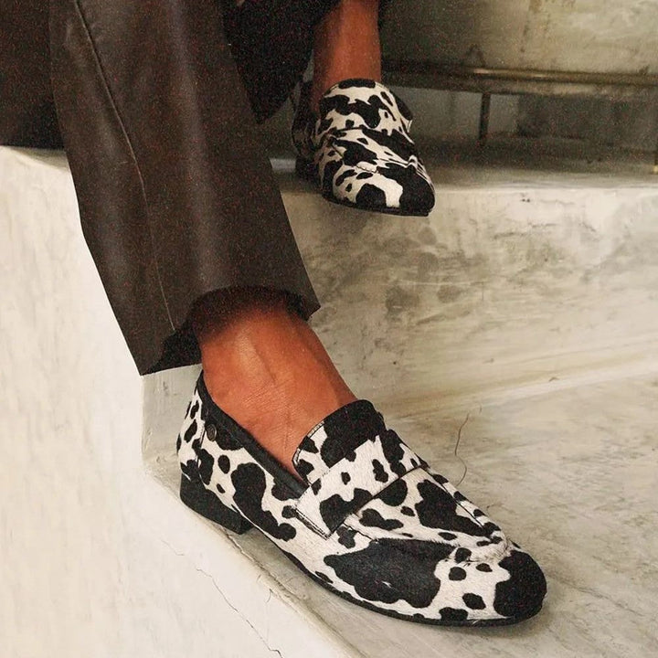 Amal | Elegant Animal Print Loafers