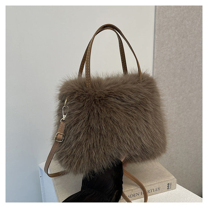 Lulwa | Faux Fur Bag with Handle & Strap