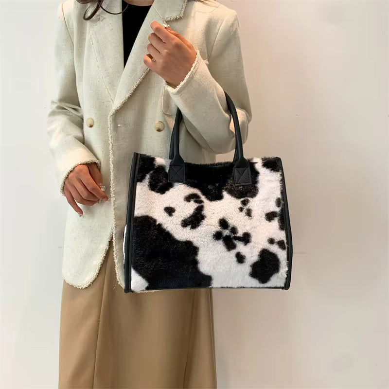 Hind | Soft Faux Fur Shopper Tote