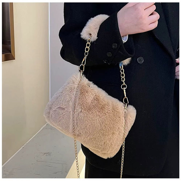 Rania | Plush Chain Shoulder Bag