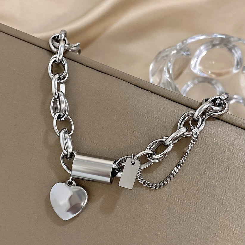 Heartened Chain | Chunky Bracelet