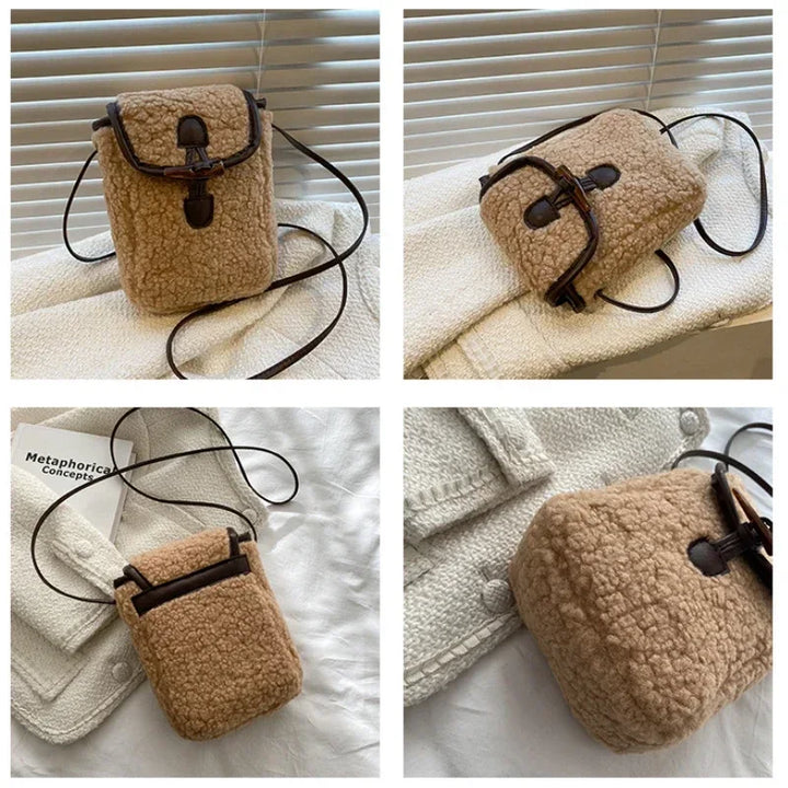 Salma | Faux Fur Phone Crossbody Bag