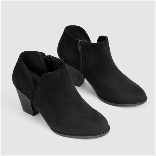 Kholoud | Pointed Ankle Boot With Suede Effect