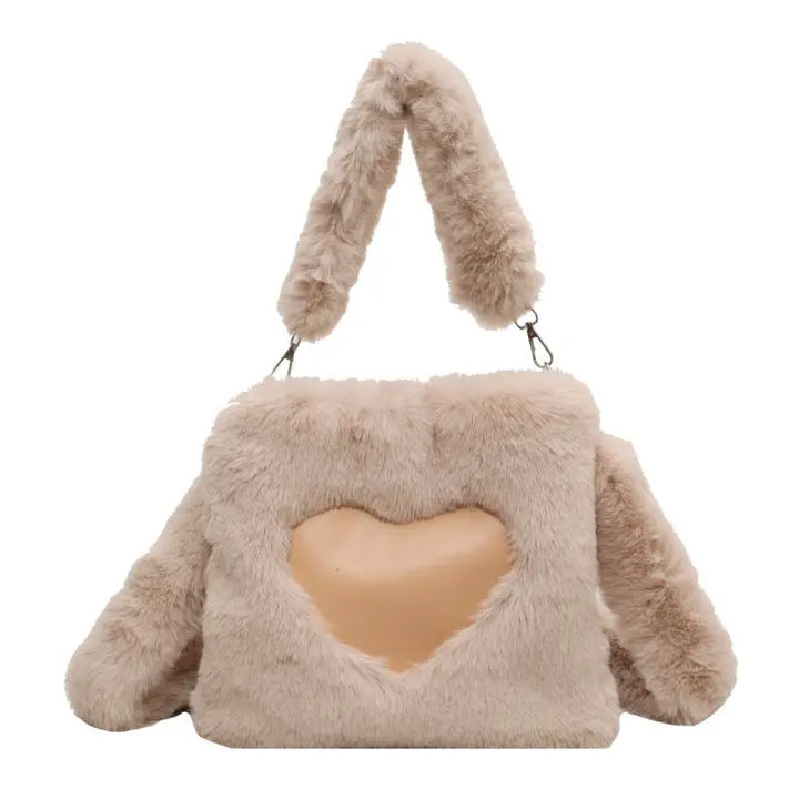 Hessa | Plush Heart Shoulder Bag