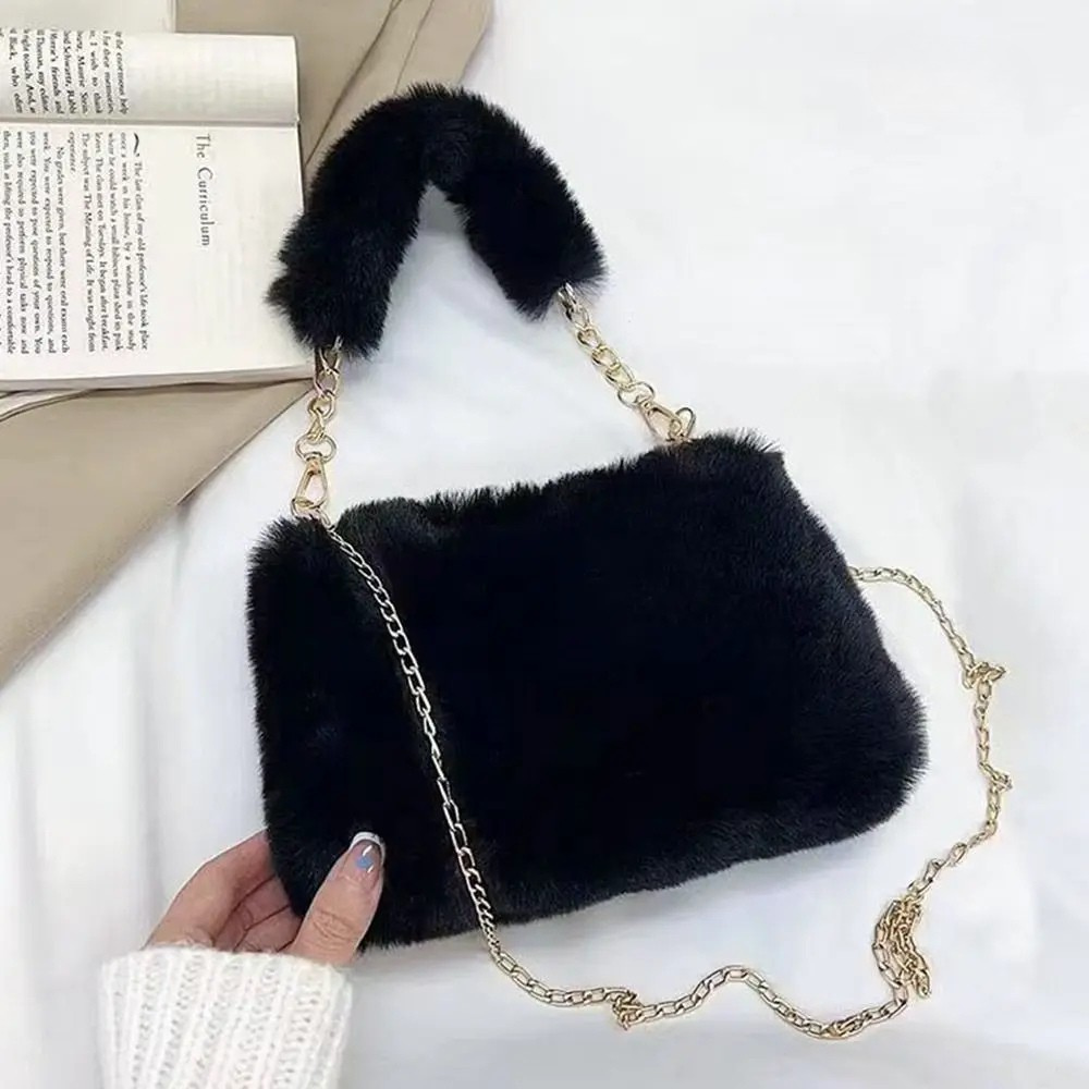 Rania | Plush Chain Shoulder Bag