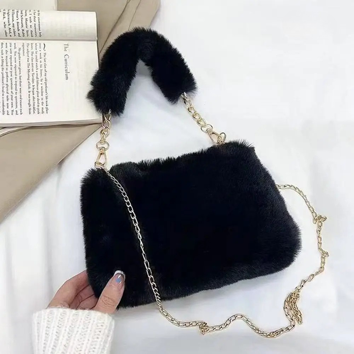 Rania | Plush Chain Shoulder Bag