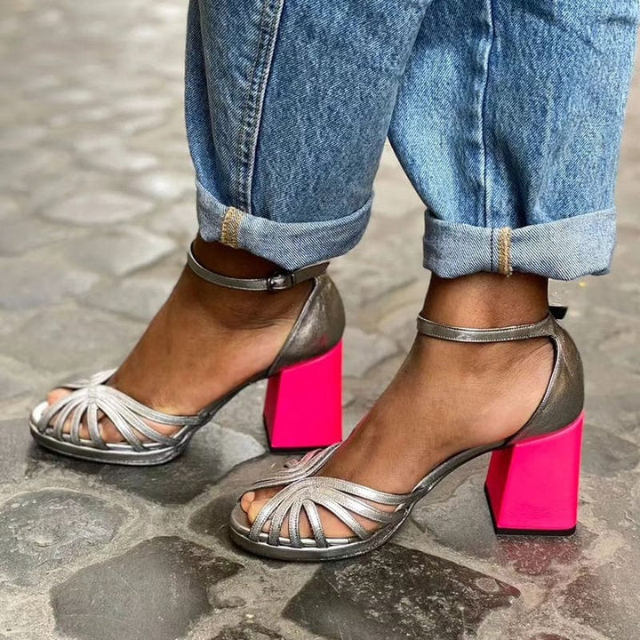 Aya | Neon Block Heels