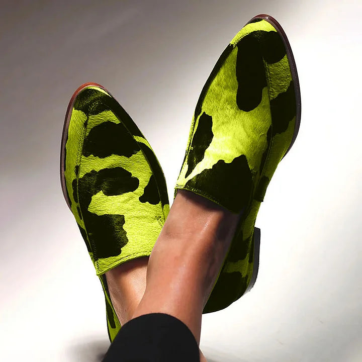 Siham | Statement Animal -Print Loafers