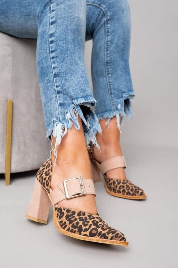 Salma | Leopard Suede Heels