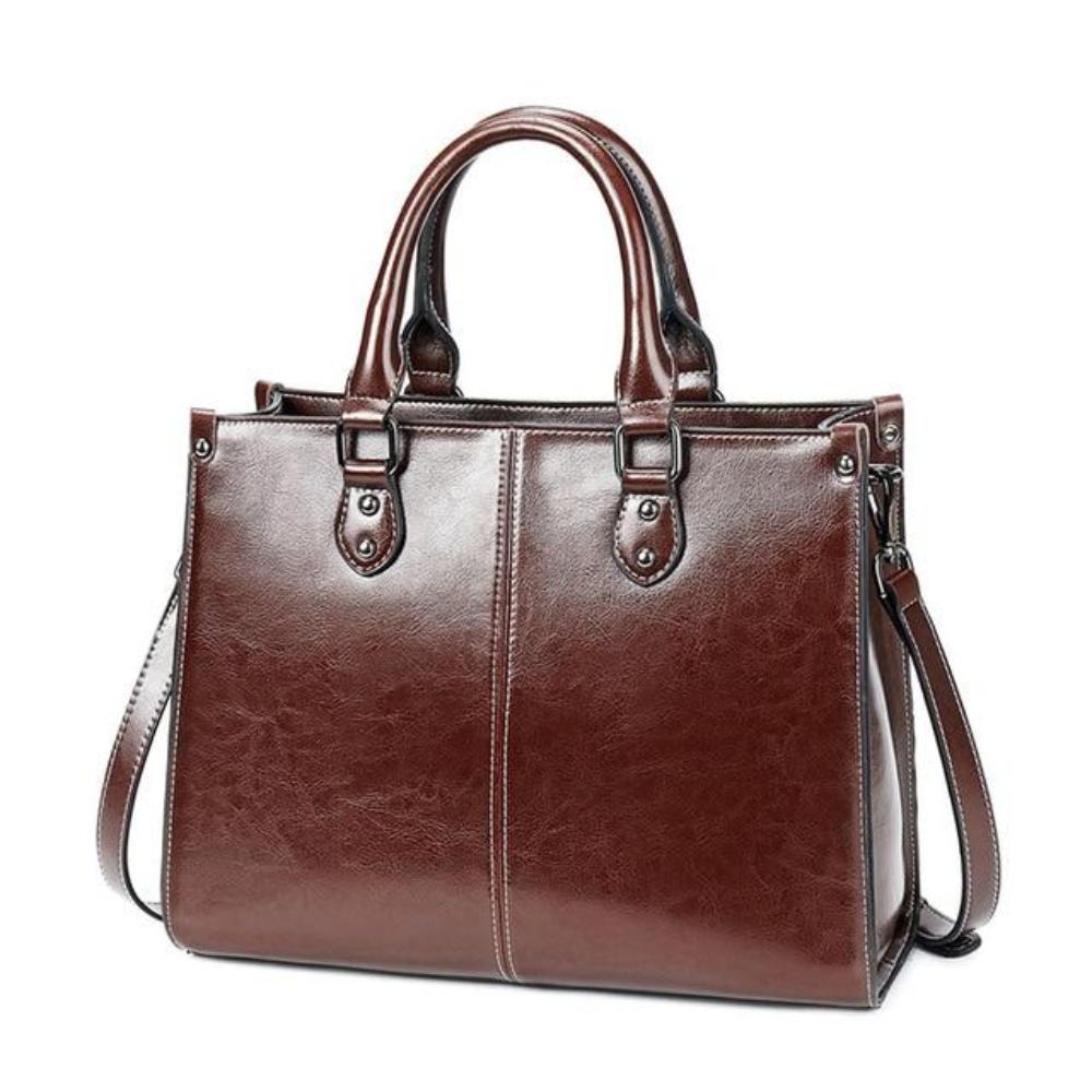 Amina | Classic Leather Tote
