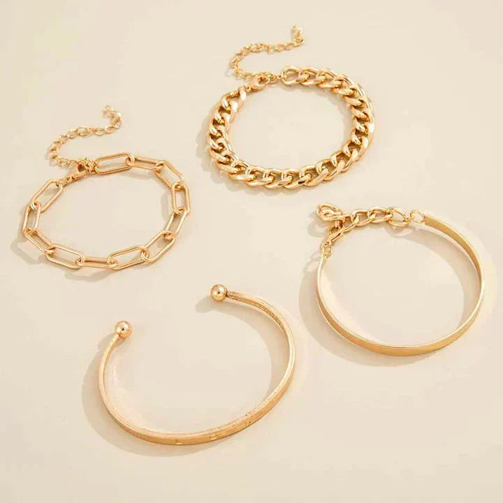 Radiant Link | Gold Bracelet Set