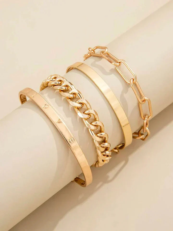 Radiant Link | Gold Bracelet Set